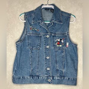 Vintage 90’s - Mickey Unlimited Jean/Denim Button Down Vest - Size Medium M